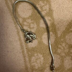 Binder Brothers antique / vintage sterling silver bracelet with horse horseshoe
